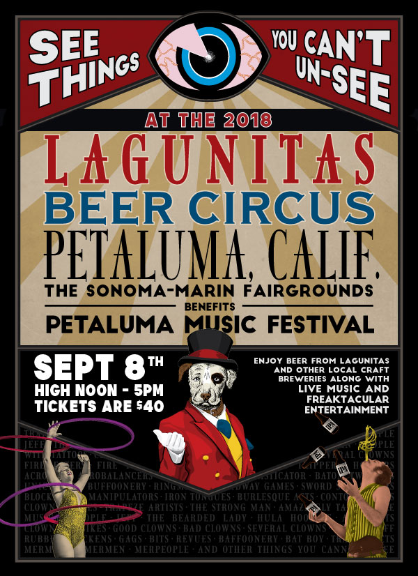 The Klown & Gooferman perform at Lagunitas Beer Circus - September 8, 2018, 12p-5p - Marin-Sonoma Fairgrounds in Petaluma, California