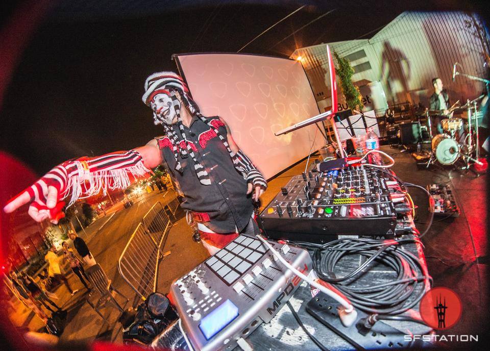 The Klown DJing at Burning Man's Decompression in San Francisco