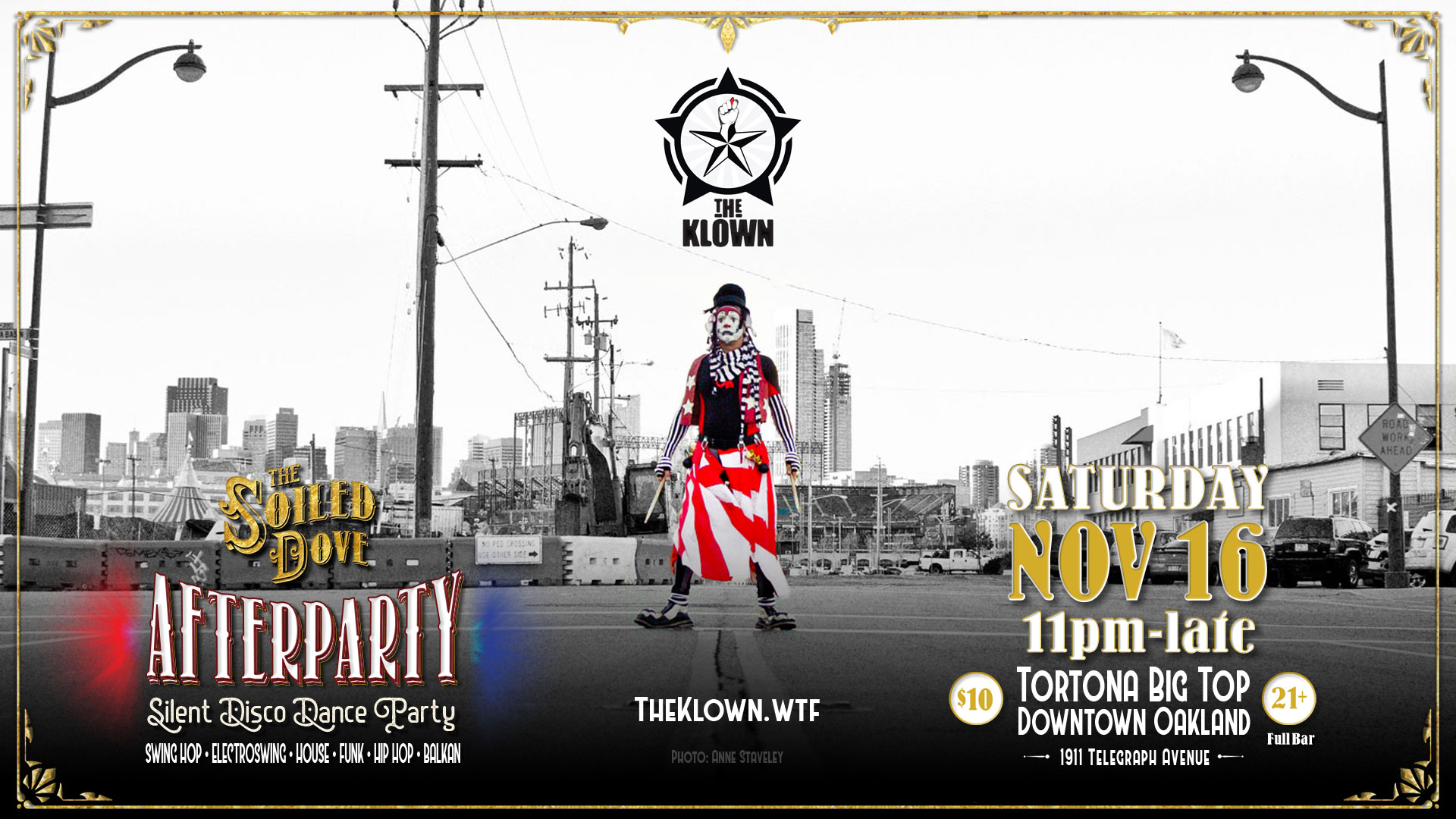 The Klown DJ residency at The Soiled Dove Silent Disco Afterparty - Saturday, November 16, 2019 - Tortona Big Top in Oakland, California